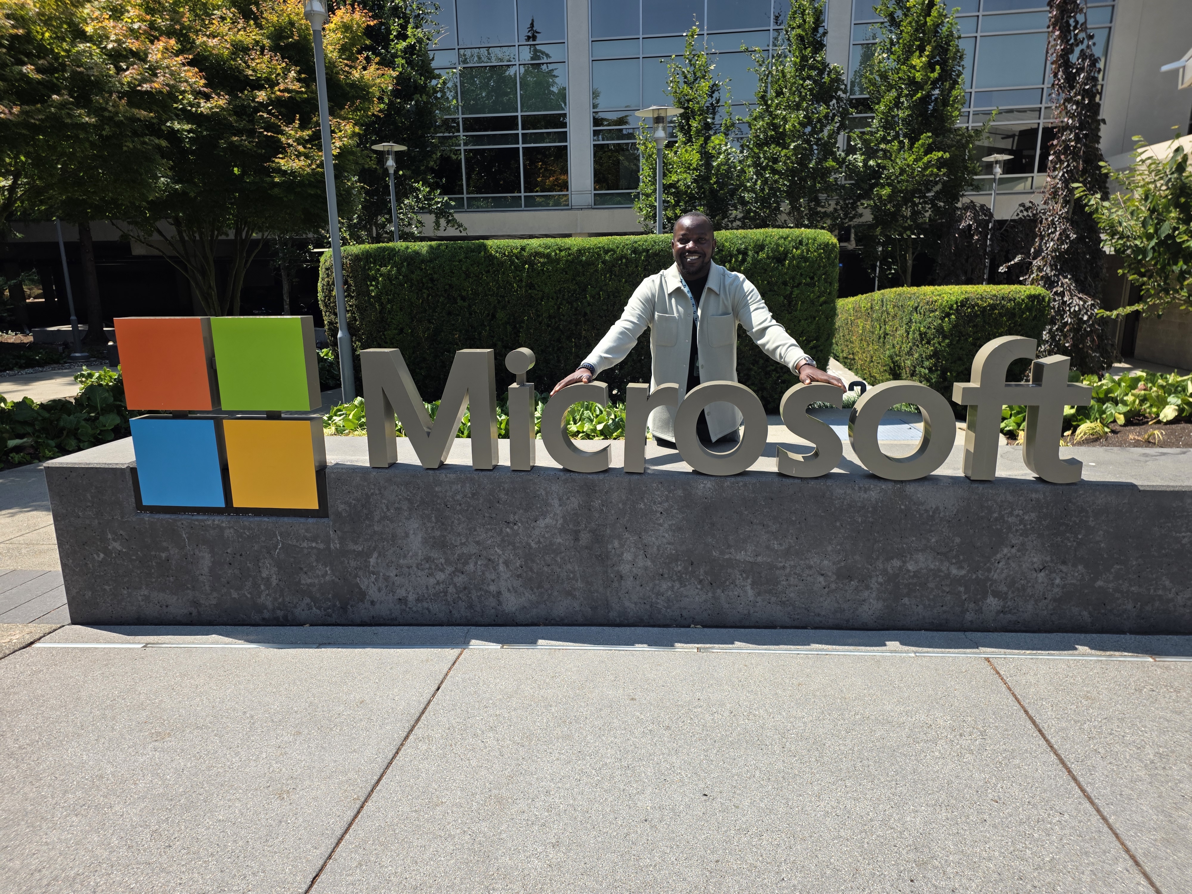 Me visiting Microsoft and reflecting on my tech journey.